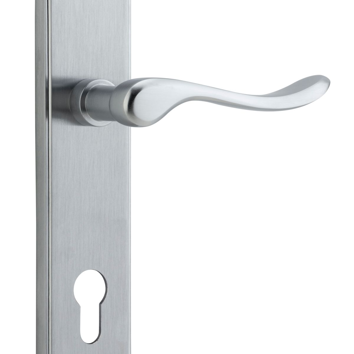 12422E85 - Stirling Lever - Shouldered Backplate - Brushed Chrome - Entrance
