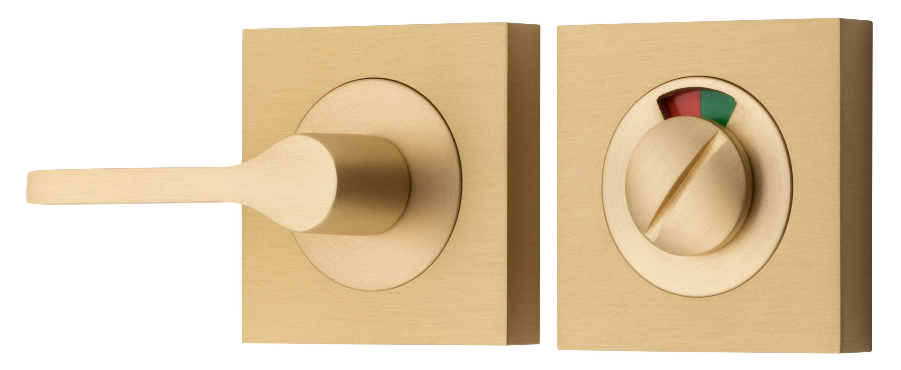 21725 - Accessibility Privacy Turn with Indicator - Square - Brushed Brass