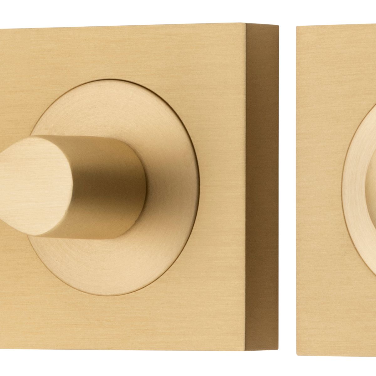21725 - Accessibility Privacy Turn with Indicator - Square - Brushed Brass