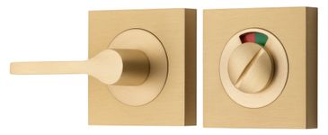 21725 - Accessibility Privacy Turn with Indicator - Square - Brushed Brass
