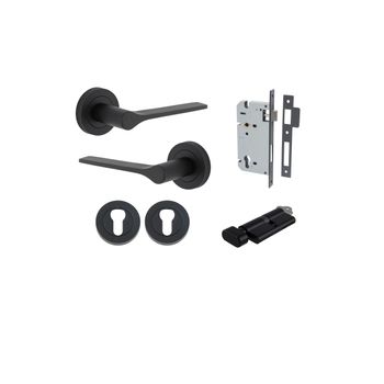 Como Lever - Round Rose Entrance Kit with High Security Lock