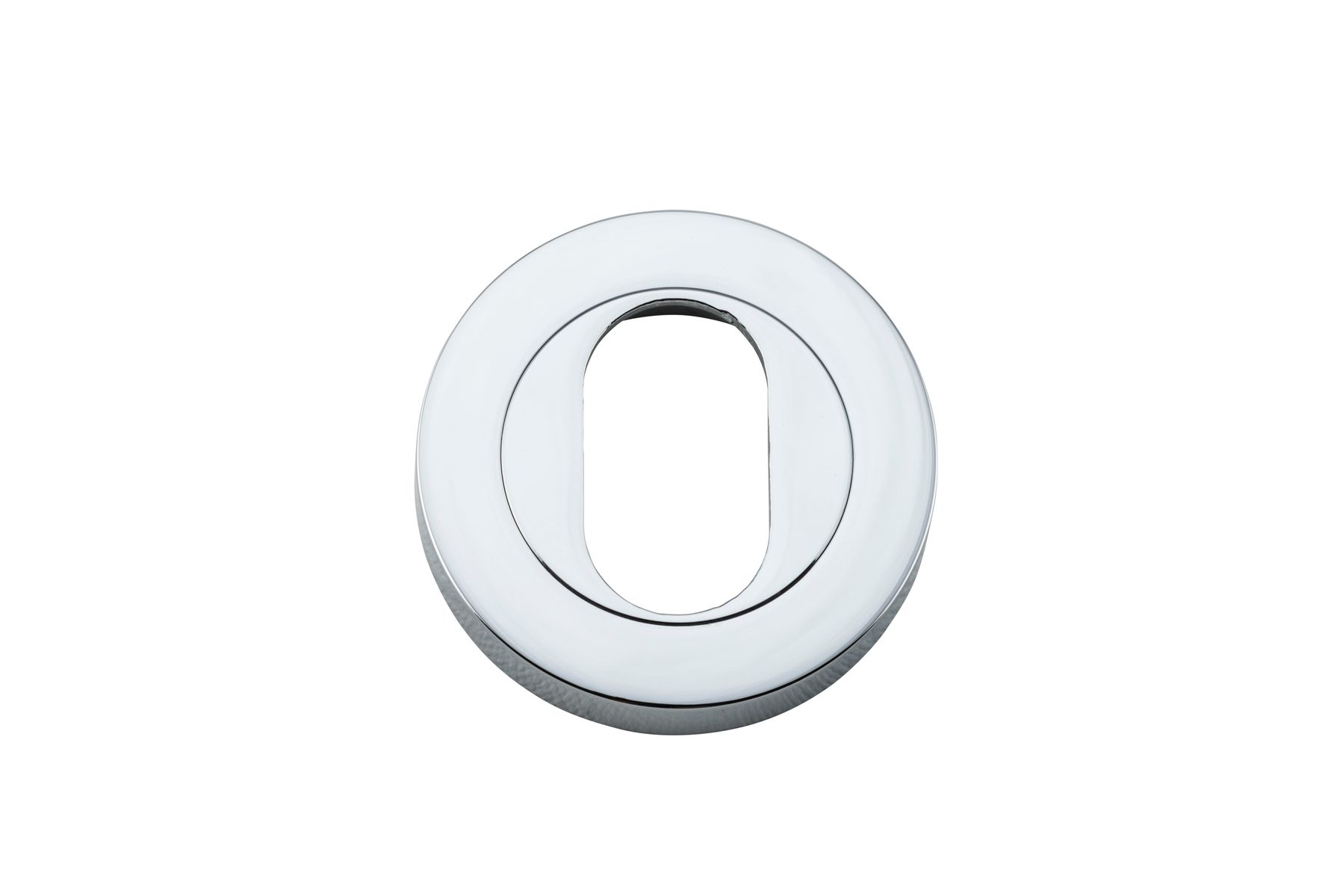 20064 - Oval Escutcheon -  Round - Polished Chrome