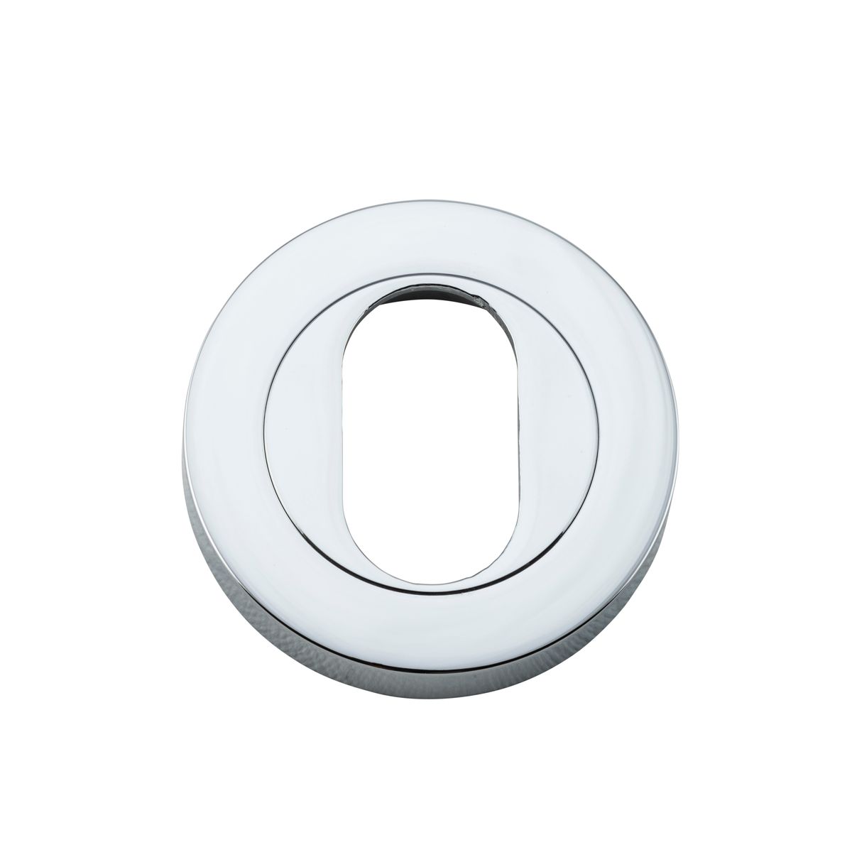 20064 - Oval Escutcheon -  Round - Polished Chrome
