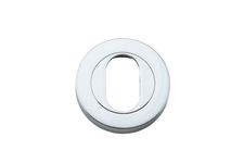 20064 - Oval Escutcheon -  Round - Polished Chrome