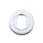 20064 - Oval Escutcheon -  Round - Polished Chrome