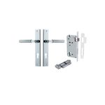11752KENTR60KT - Brunswick Lever - Rectangular Backplate Entrance Kit with High Security Lock - Polished Chrome - Entrance