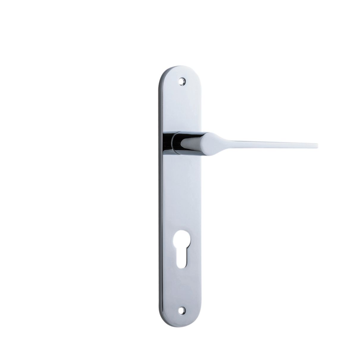 11770E85 - Como Lever - Oval Backplate - Polished Chrome - Entrance
