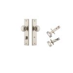 14831KPRIV60 - Paddington Knob - Chamfered Backplate Privacy Kit with Privacy Turn - Satin Nickel - Privacy