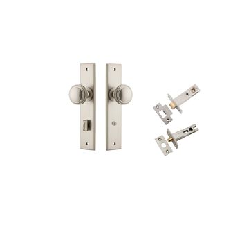 Paddington Knob - Chamfered Backplate Privacy Kit with Privacy Turn