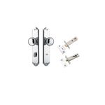 11828KPRIV60 - Cambridge Knob - Shouldered Backplate Privacy Kit with Privacy Turn - Polished Chrome - Privacy