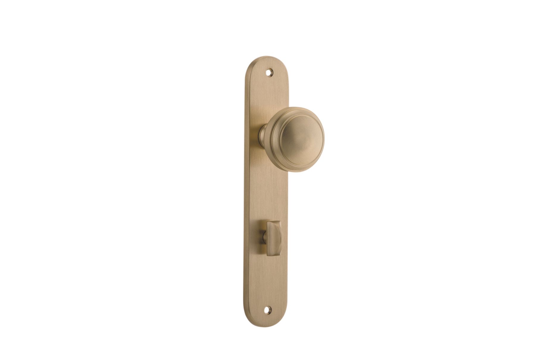 15332P85 - Paddington Knob - Oval Backplate - Brushed Brass - Privacy