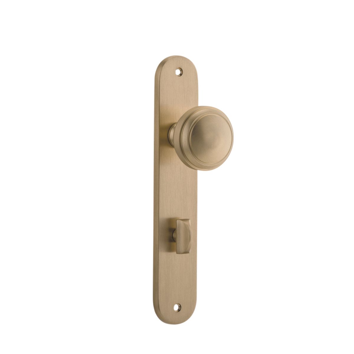 15332P85 - Paddington Knob - Oval Backplate - Brushed Brass - Privacy