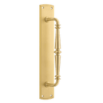 17100 - Sarlat Pull Handle on Backplate - Brushed Gold PVD