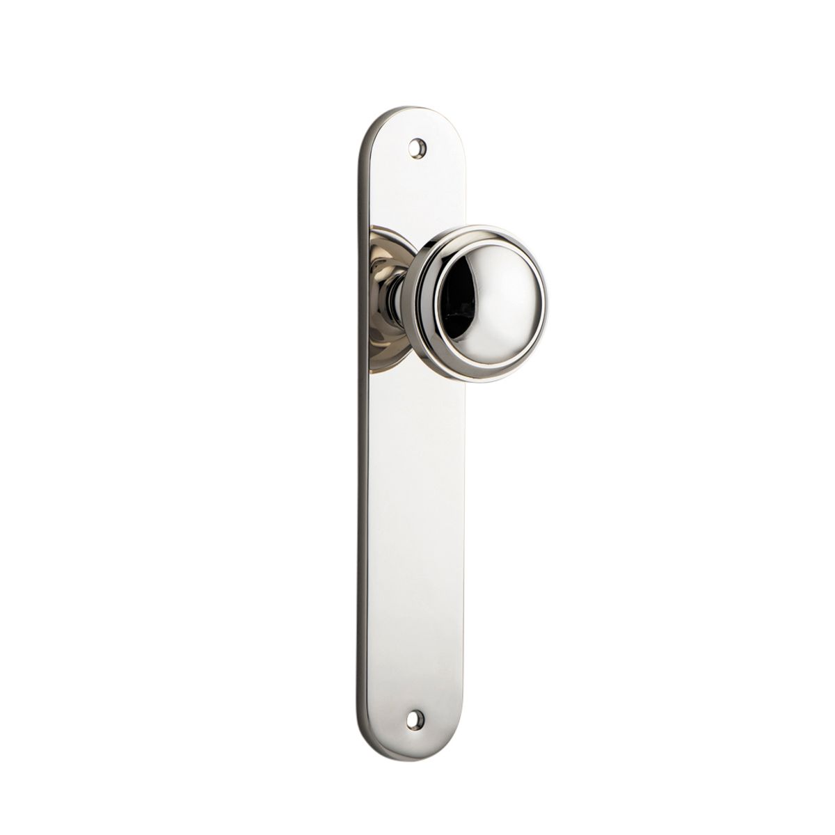 14332 - Paddington Knob - Oval Backplate - Polished Nickel - Passage