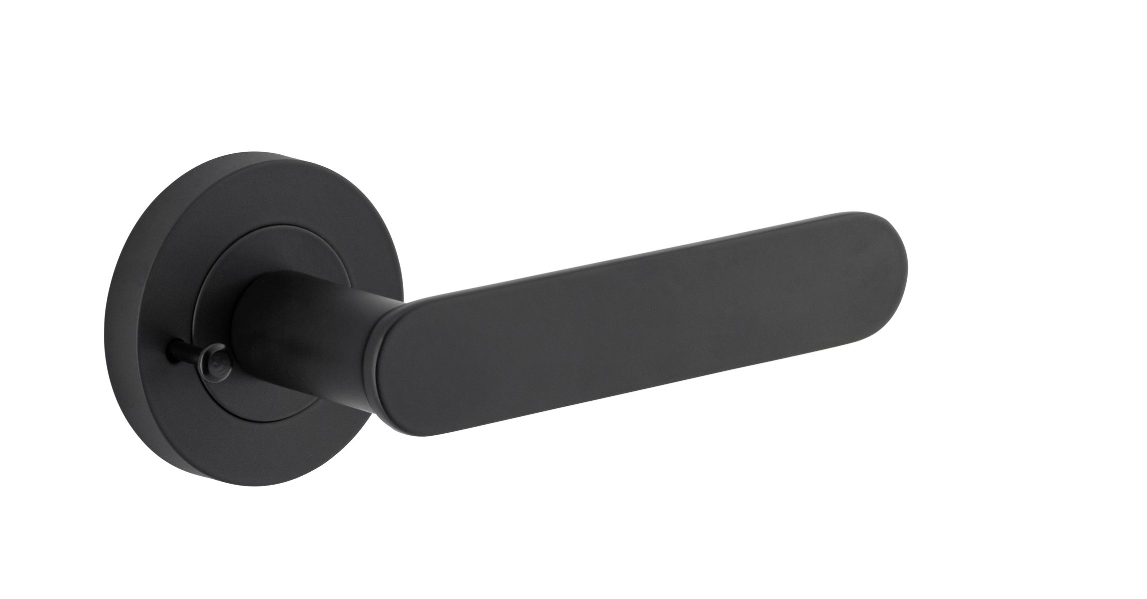 0333KIBPRIV60 - Bronte Lever - Round Rose Privacy Kit (Inbuilt Privacy) - Matt Black - Privacy
