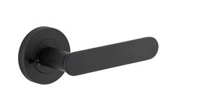 0333KIBPRIV60 - Bronte Lever - Round Rose Privacy Kit (Inbuilt Privacy) - Matt Black - Privacy