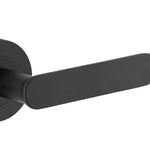0333KIBPRIV60 - Bronte Lever - Round Rose Privacy Kit (Inbuilt Privacy) - Matt Black - Privacy