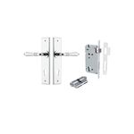 11780KENTR60KK - Sarlat Lever - Chamfered Backplate Entrance Kit with High Security Lock - Polished Chrome - Entrance