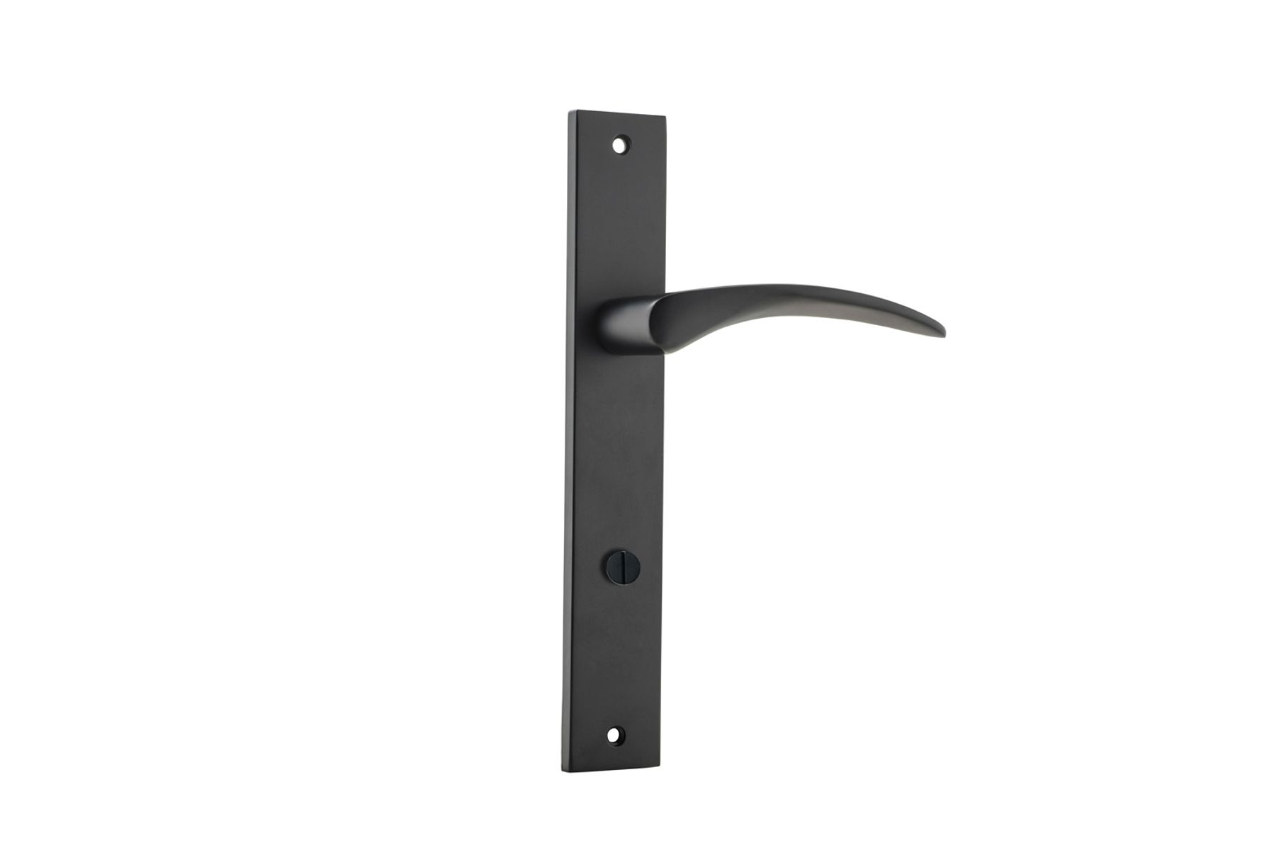 12704P85 - Oxford Lever - Rectangular Backplate - Matt Black - Privacy