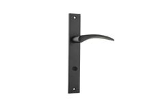 12704P85 - Oxford Lever - Rectangular Backplate - Matt Black - Privacy