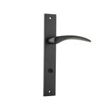 12704P85 - Oxford Lever - Rectangular Backplate - Matt Black - Privacy