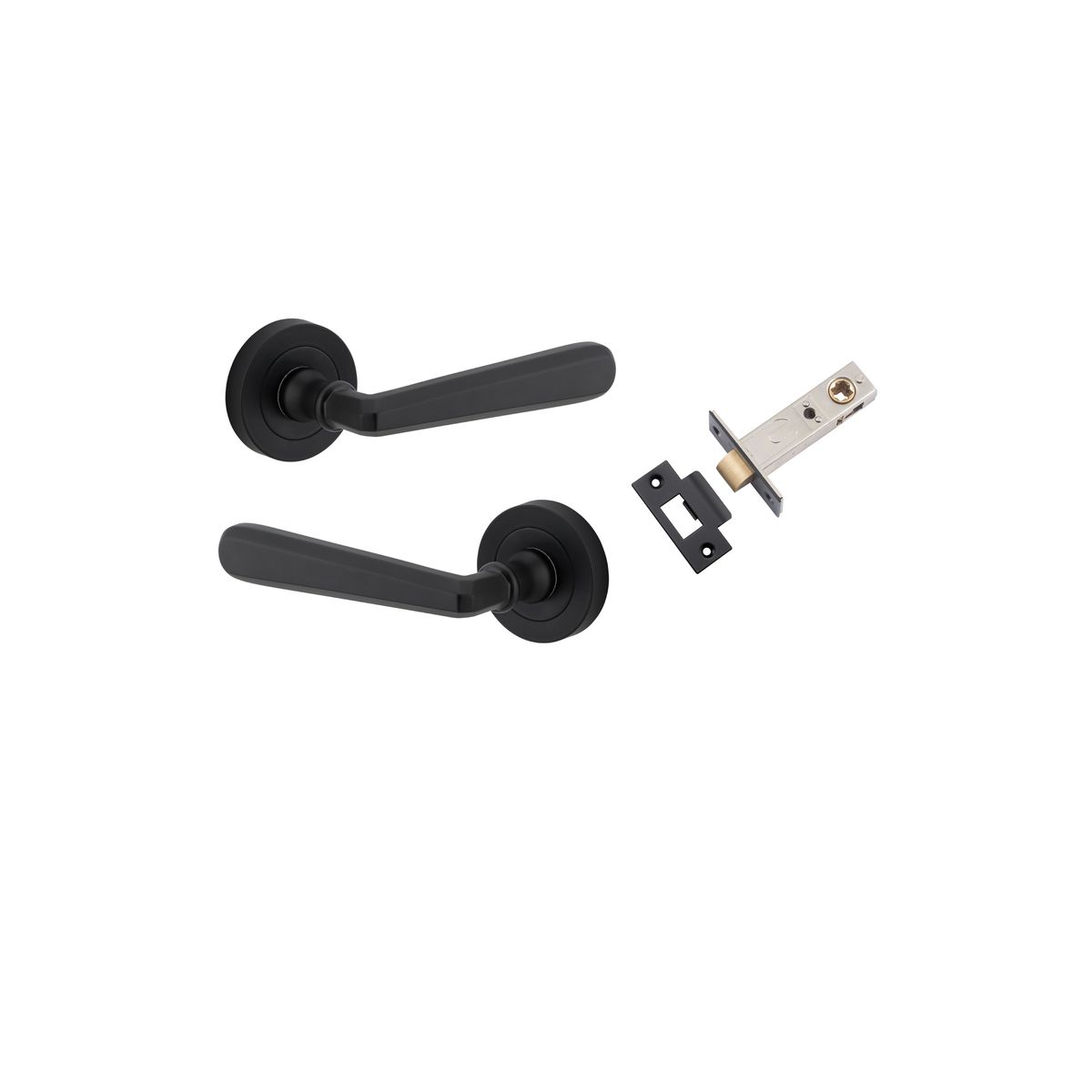 20803KPASS60 - Copenhagen Lever - Round Rose Passage Kit - Matt Black - Passage