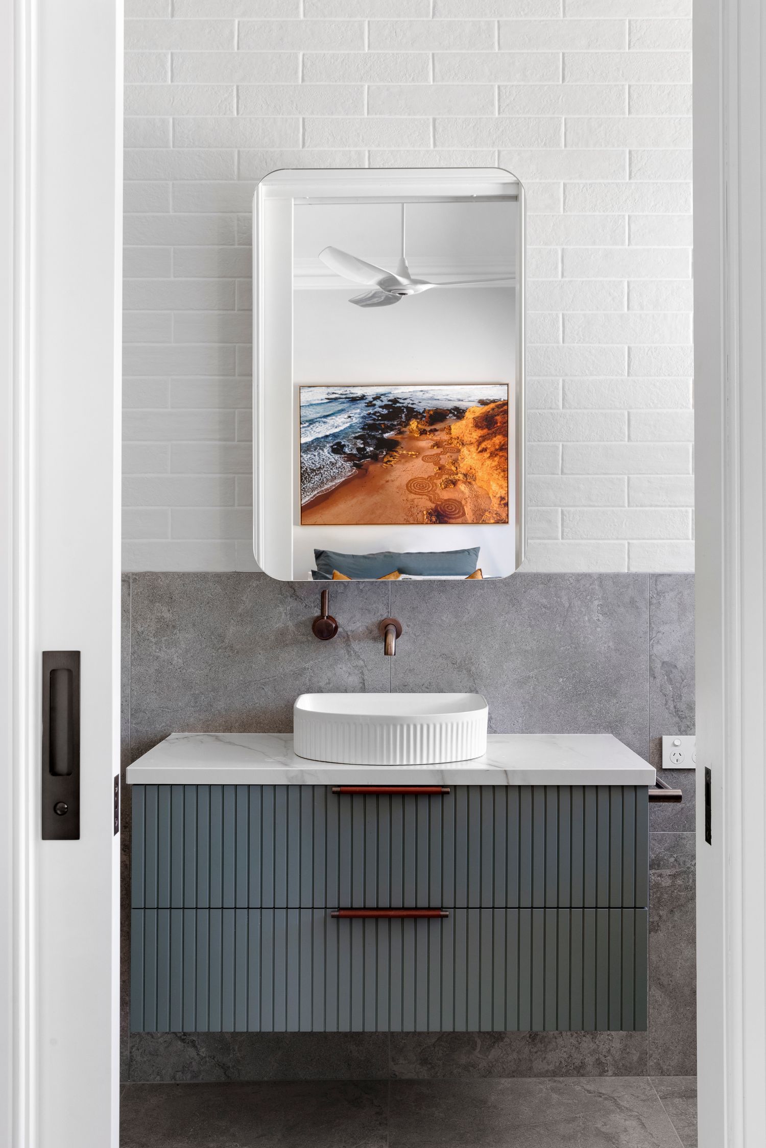 21780 - Rectangular Flush Pull - Signature Brass - Passage