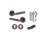 0351KENTR60KT - Brunswick Lever - Round Rose Entrance Kit with High Security Lock - Signature Brass - Entrance