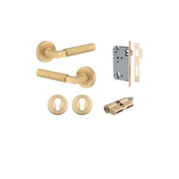 Berlin Lever - Round Rose Entrance Kit with High Security Lock