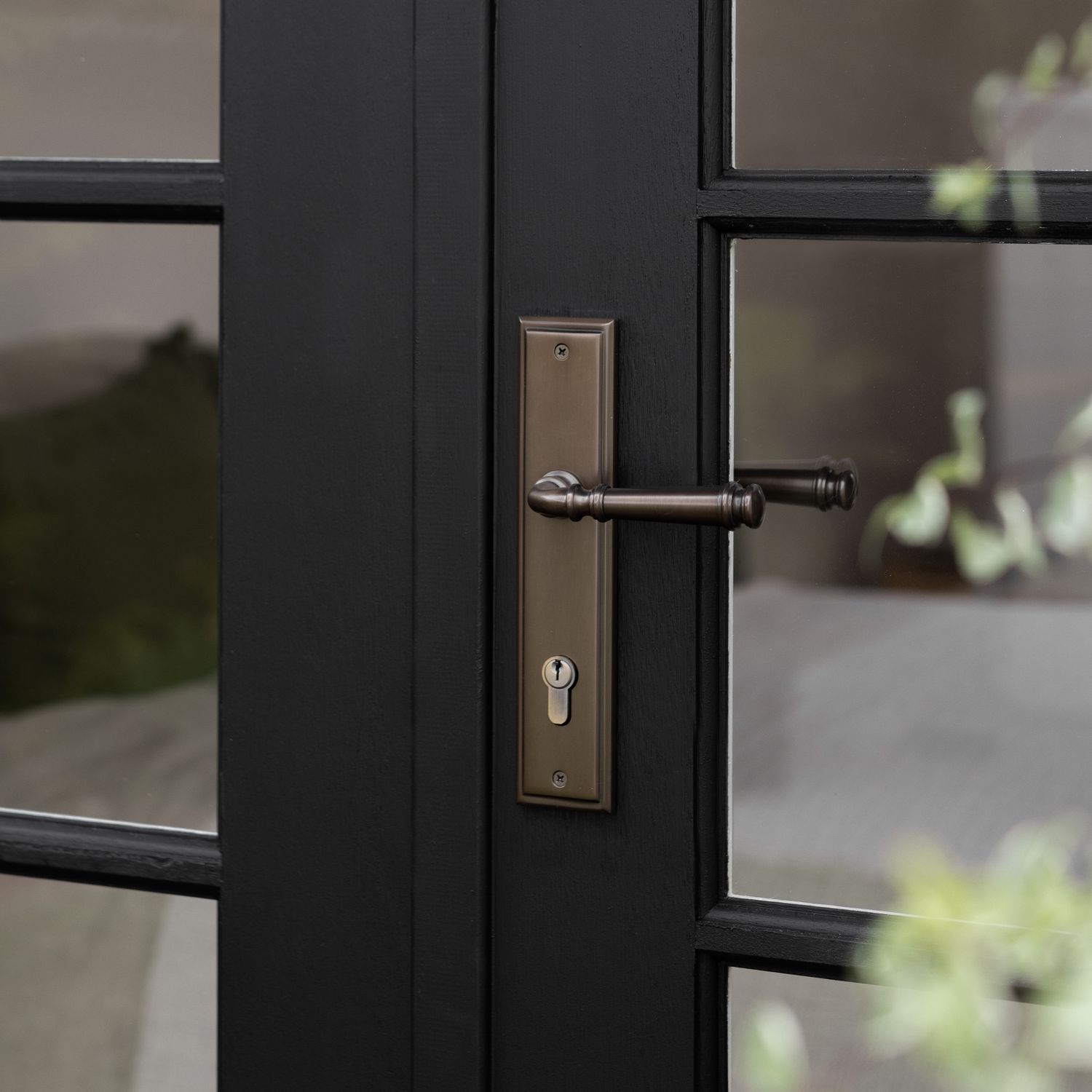 10242KPASS60 - Verona Lever - Stepped Backplate Passage Kit - Polished Brass - Passage