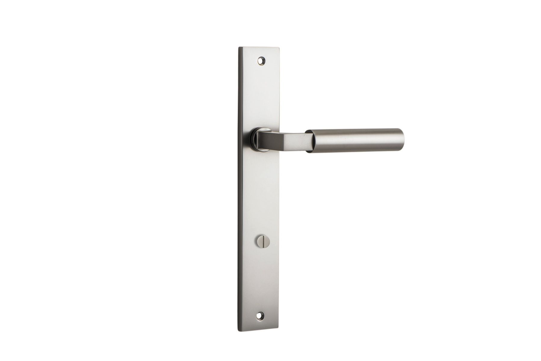 14750P85 - Berlin Lever - Rectangular Backplate - Satin Nickel - Privacy