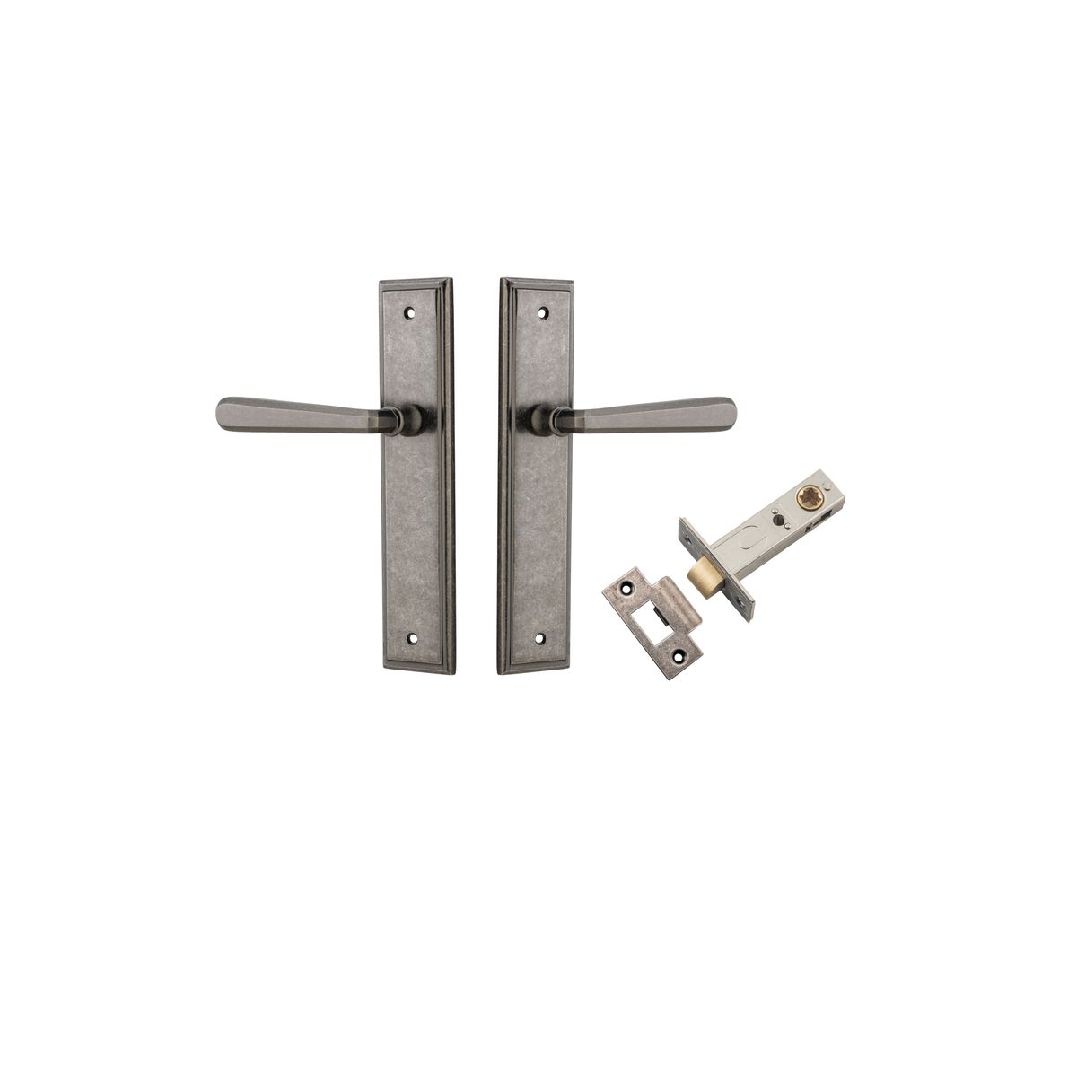 13878KPASS60 - Copenhagen Lever - Stepped Backplate Passage Kit - Distressed Nickel - Passage