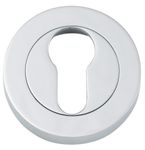 9304 - Euro Escutcheons -  Round - Polished Chrome