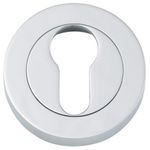 9304 - Euro Escutcheons -  Round - Polished Chrome