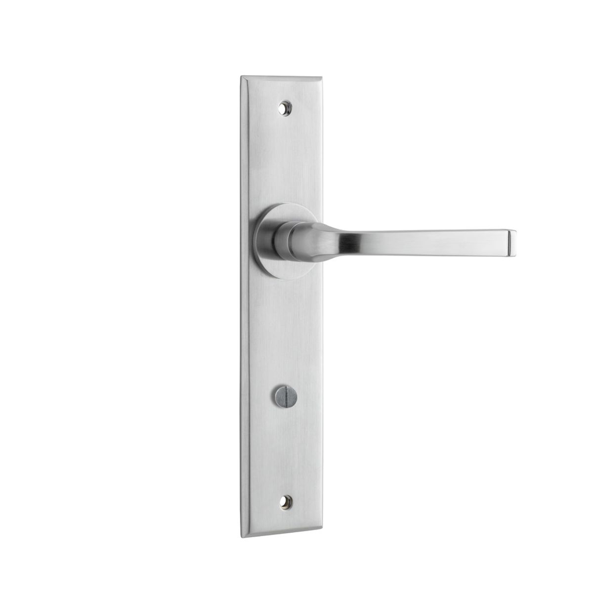 12288 - Annecy Lever - Chamfered Backplate - Brushed Chrome - Passage