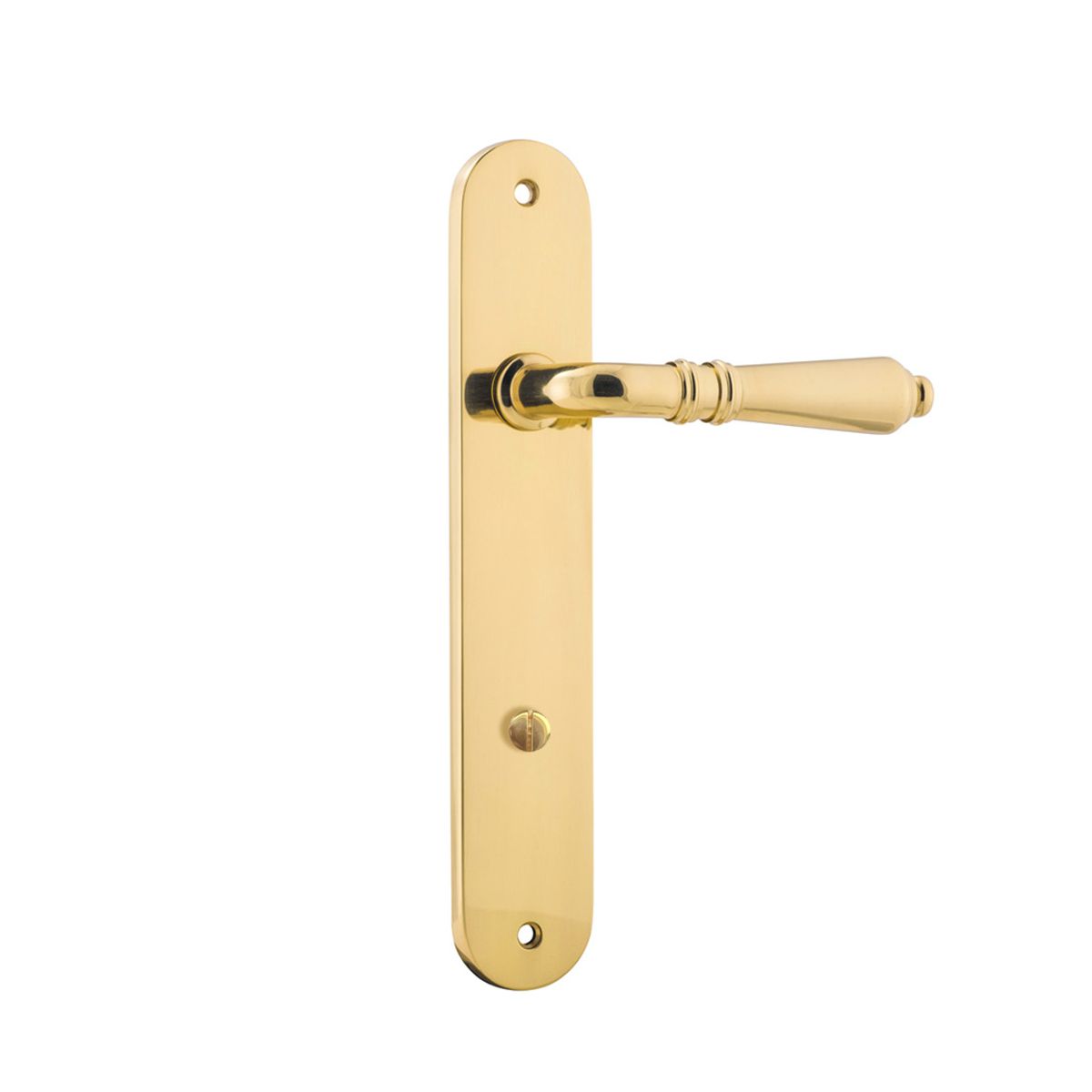 10224P85 - Sarlat Lever - Oval Backplate - Polished Brass - Privacy