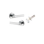 20624KIBPRIV60 - Helsinki Lever - Round Rose (Inbuilt Privacy) - Polished Chrome - Privacy