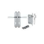 12374KENTR60KT - Copenhagen Lever - Shouldered Backplate Entrance Kit with High Security Lock - Brushed Chrome - Entrance