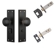Milton Door Knob - Long Backplate Privacy Set