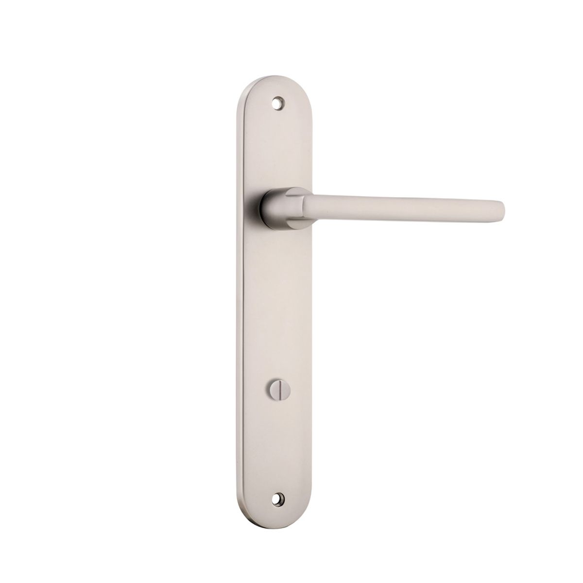 14726P85 - Baltimore Lever - Oval Backplate - Satin Nickel - Privacy