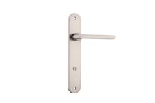 14726P85 - Baltimore Lever - Oval Backplate - Satin Nickel - Privacy