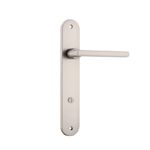 14726P85 - Baltimore Lever - Oval Backplate - Satin Nickel - Privacy