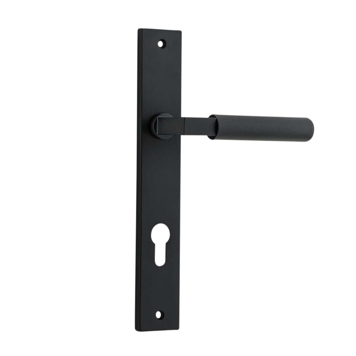 12752E85 - Brunswick Lever - Rectangular Backplate - Matt Black - Entrance