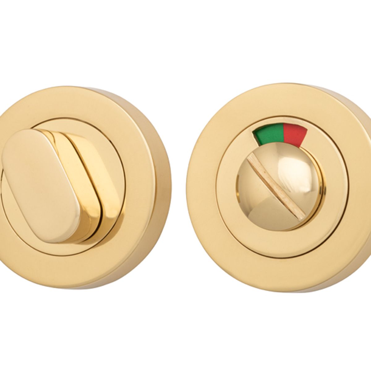 20070 - Privacy Turn With Indicator - Round - Polished Brass