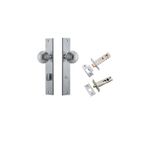 12324KPRIV60 - Guildford Knob - Rectangular Backplate Privacy Kit with Privacy Turn - Brushed Chrome - Privacy