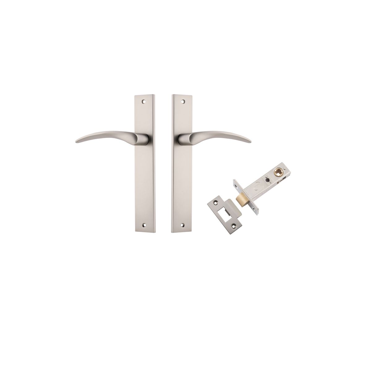 14704KPASS60 - Oxford Lever - Rectangular Backplate Passage Kit - Satin Nickel - Passage