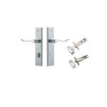 12426KPRIV60 - Stirling Lever - Stepped Backplate Privacy Kit with Privacy Turn - Brushed Chrome - Privacy