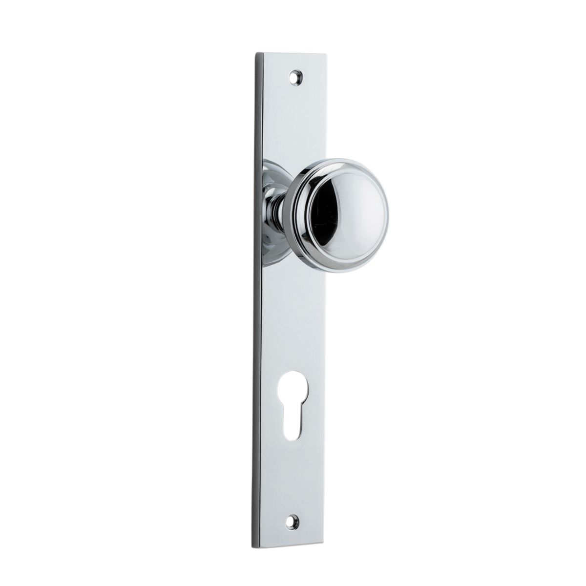 11820E85 - Paddington Knob - Rectangular Backplate - Polished Chrome - Entrance