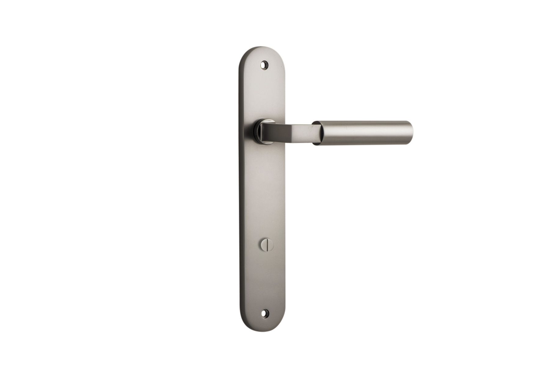 14766P85 - Berlin Lever - Oval Backplate - Satin Nickel - Privacy