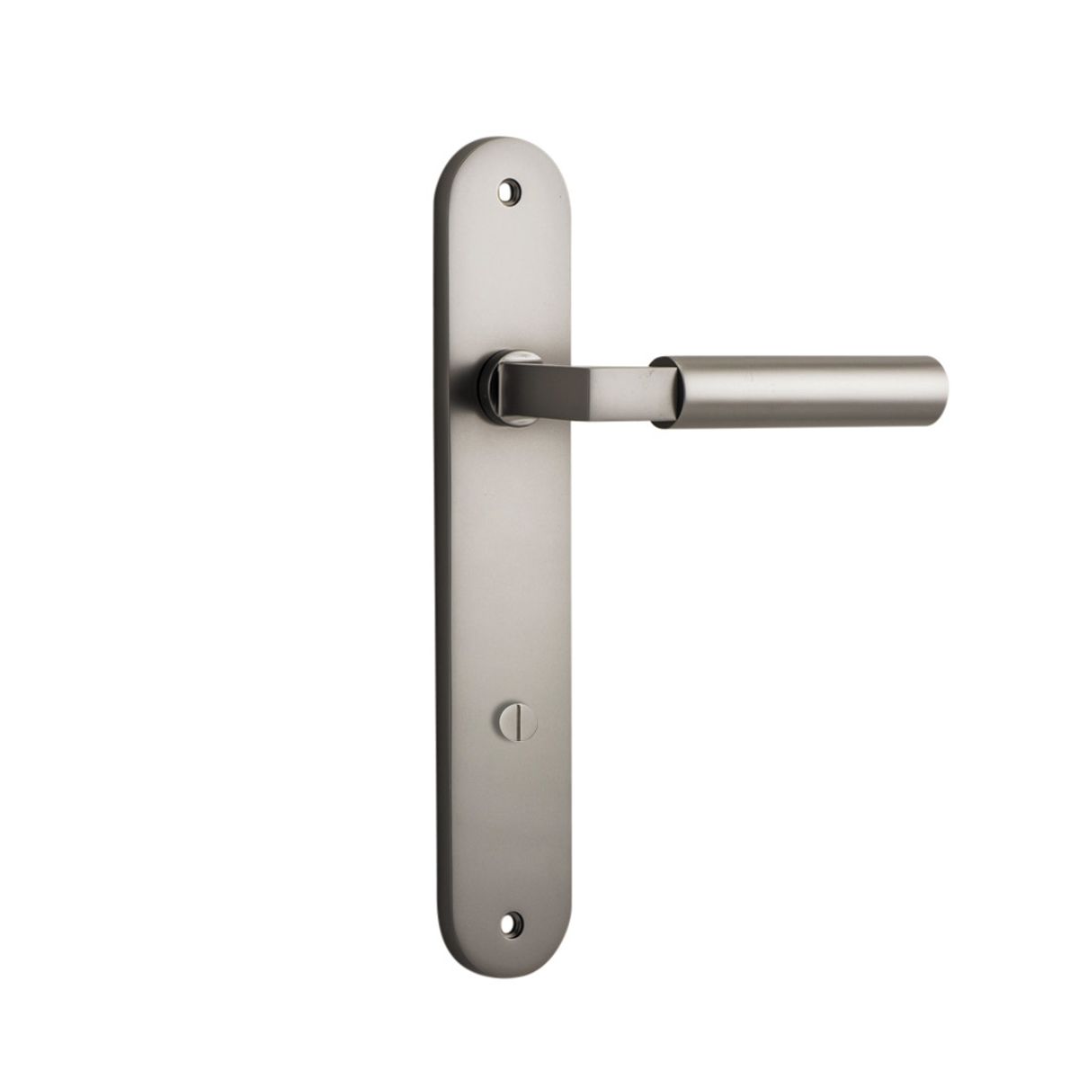 14766P85 - Berlin Lever - Oval Backplate - Satin Nickel - Privacy